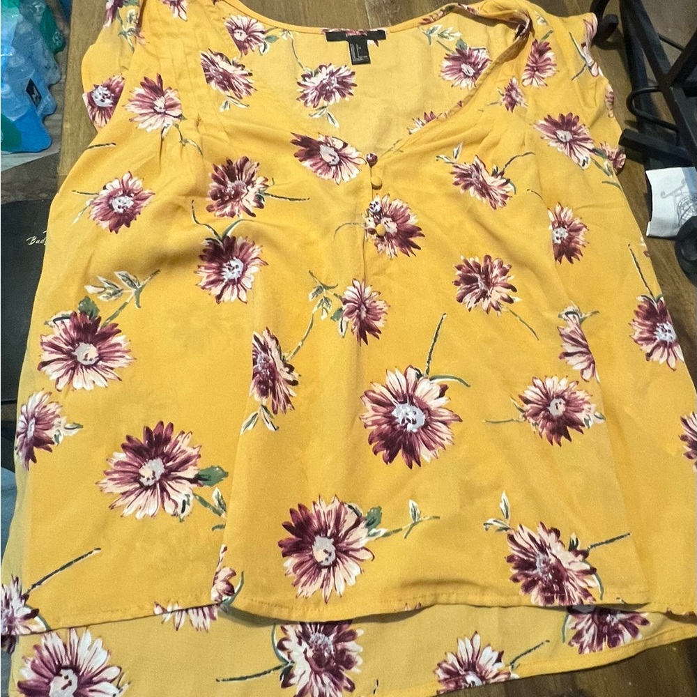 Floral Yellow Women's Top